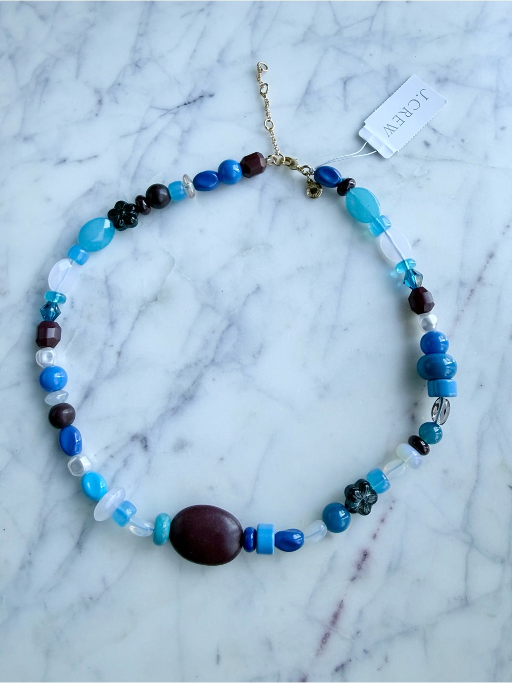 J. Crew Mixed stone and bead necklace
